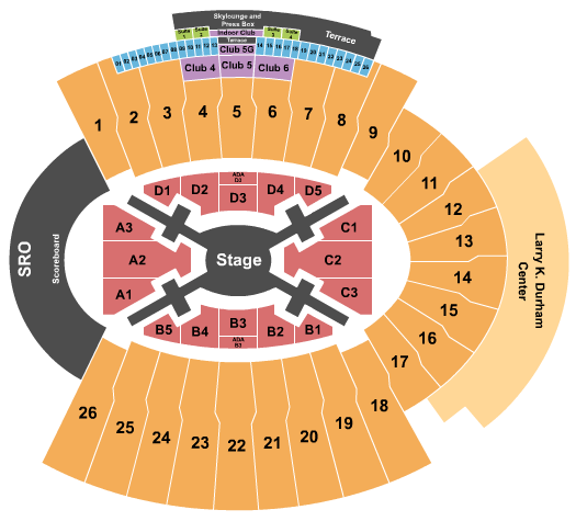 Sun Bowl Stadium BTS Seating Chart